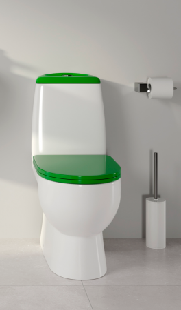 Унитаз Sanita Luxe Best Luxe SL DM Sea BSTSLCC09130522 Белый с бачком и зелёным сиденьем Микролифт